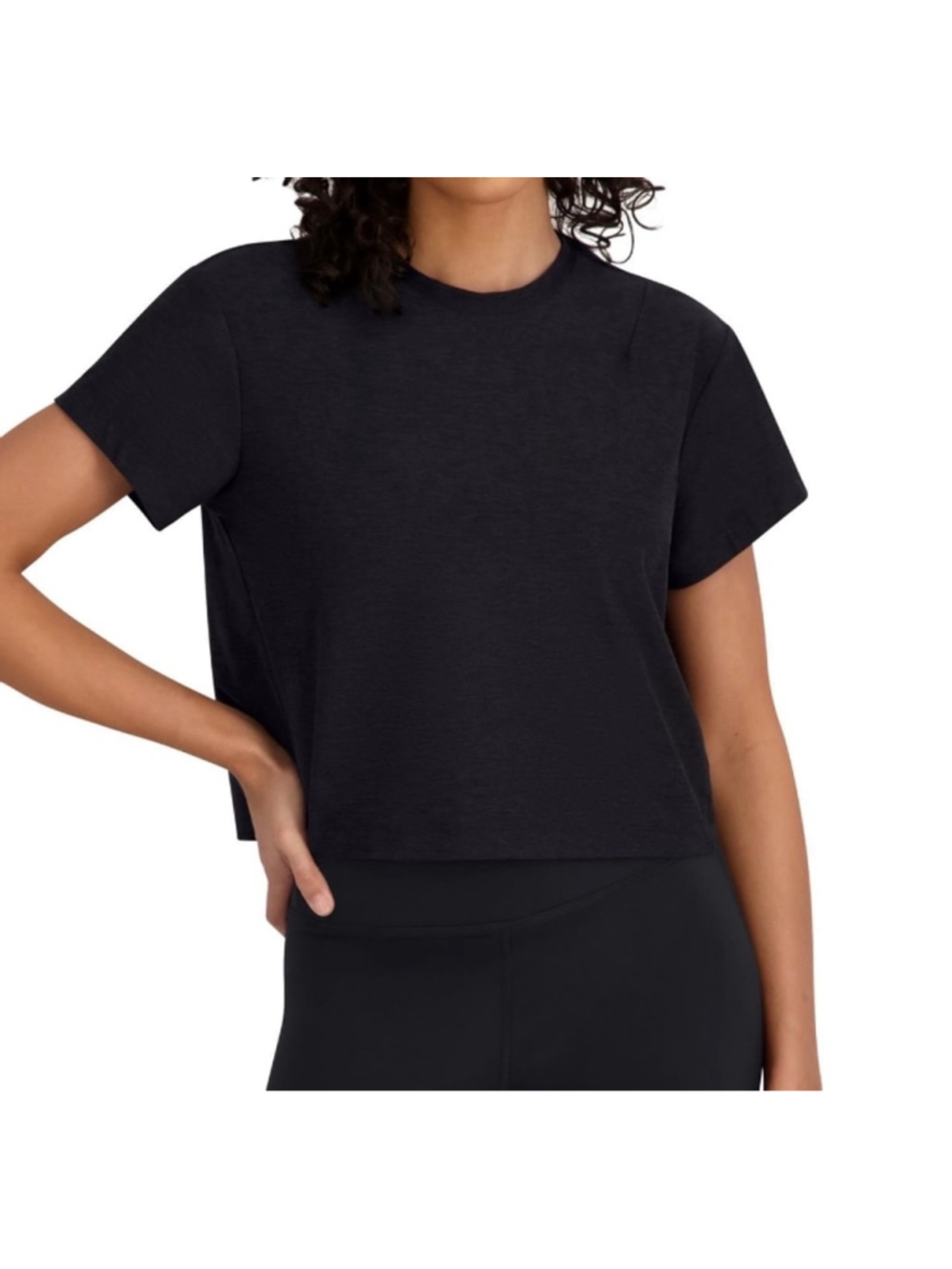 Women's Outdoor Voices CloudKnit Short Sleeve Tee Black Size L NWT